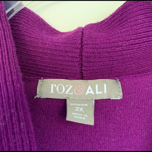 Roz & Ali Two Piece Lightweight Sweater Set-size2X - Picture 3 of 14